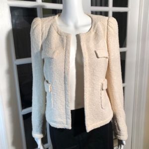 Zara Ivory Tweed Texture